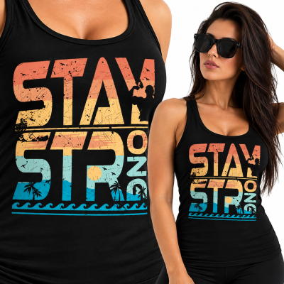 TANK TOP DAMSKI NA SIŁOWNIĘ STAY STRONG